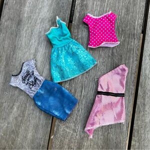 Barbie Doll Clothes Lot of Four Includes Three Dress and a Top